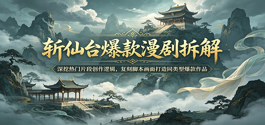 斩仙台爆款漫剧拆解：深挖热门片段创作逻辑，复刻脚本画面打造同类型爆款作品-知创网
