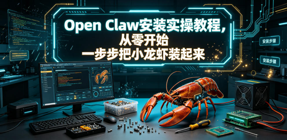 Open Claw安装实操教程，从零开始一步步一步步把小龙虾装起来-知创网