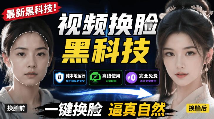 AI人工智能如此夸张？一键视频换Lian黑科技，纯本地离线运行，本地视频换Lian娱乐工具，AI FaceSwap-知创网