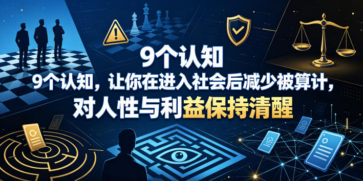 付费文章：9个认知，让你在进入社会后减少被算计，对人性与利益保持清醒-知创网