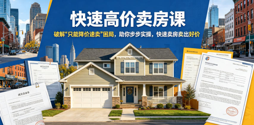 快速高价卖房课，破解“只能降价速卖”困局，助你步步实操，快速卖房卖出好价（更新2026）-知创网