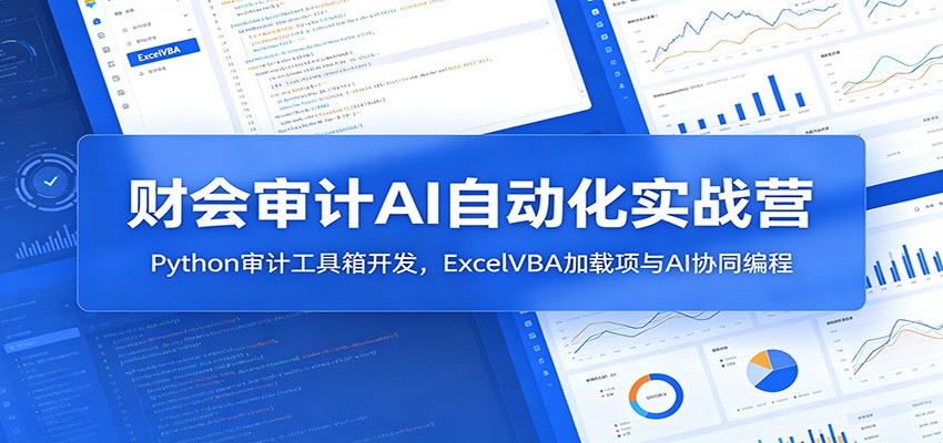 财会审计AI自动化实战营：Python审计工具箱开发，ExcelVBA加载项与AI协同编程-知创网