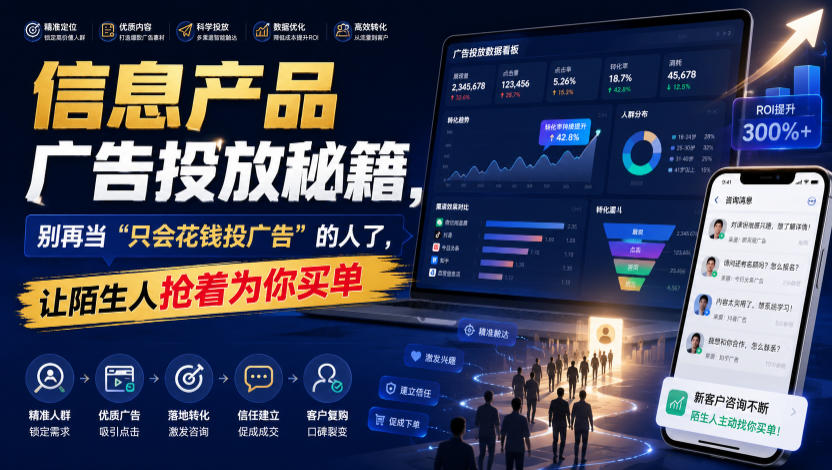 信息产品广告投放秘籍，别再当“只会花钱投广告”的人了，让陌生人抢着为你买单【原创双语字幕】-知创网