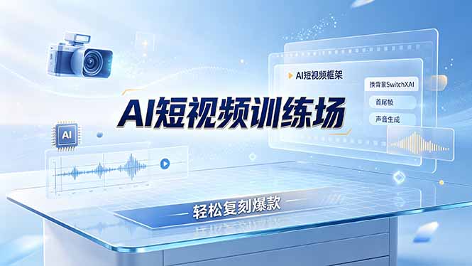 （19137期）老陈AI短视频训练场：AI短视频框架+换背景SwitchXAI+首尾帧+声音生成，轻松复刻爆款-知创网