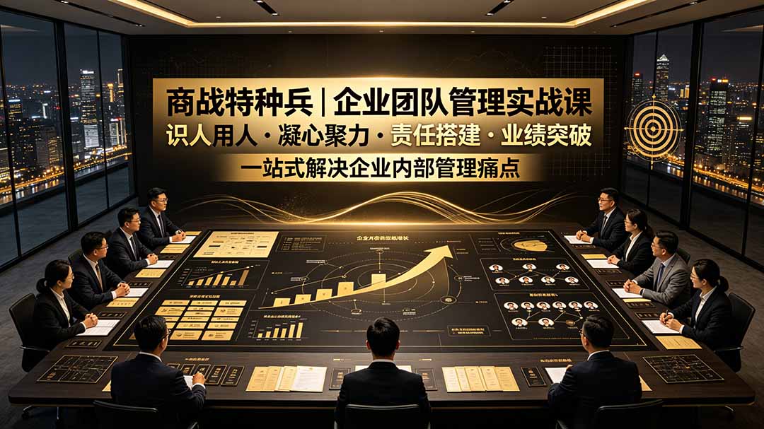 (19534期)商战特种兵|企业团队管理实战课:识人用人|凝心聚力|责任搭建|业绩突破,一站式解决企业内部管理痛点-知创网