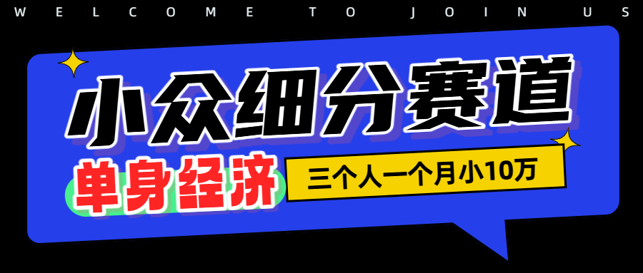 小众流量掘金,三个人一月小10W-知创网