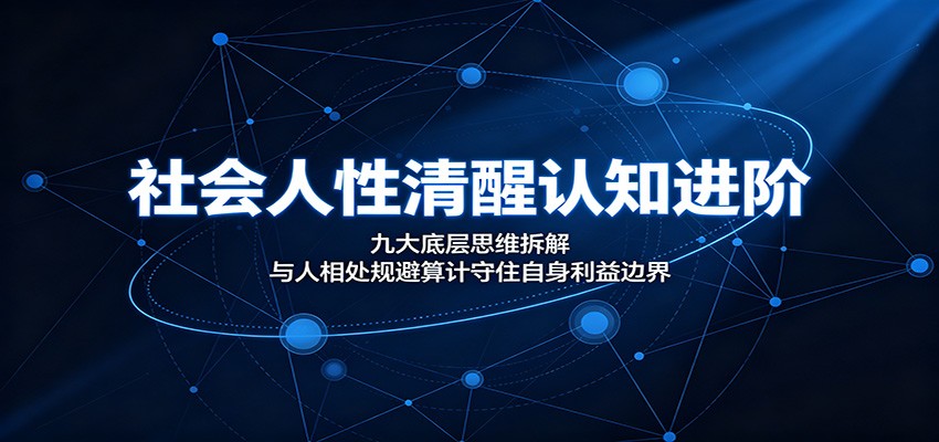 社会人性清醒认知进阶:九大底层思维拆解,与人相处规避算计守住自身利益边界-知创网