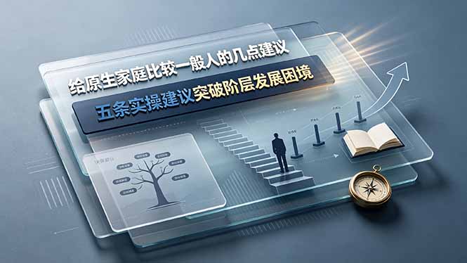 （19194期）付费文章：给原生家庭比较一般人的几点建议，五条实操建议突破阶层发展困境-知创网