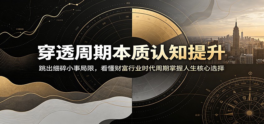 穿透周期本质认知提升：跳出细碎小事局限，看懂财富行业时代周期掌握人生核心选择-知创网