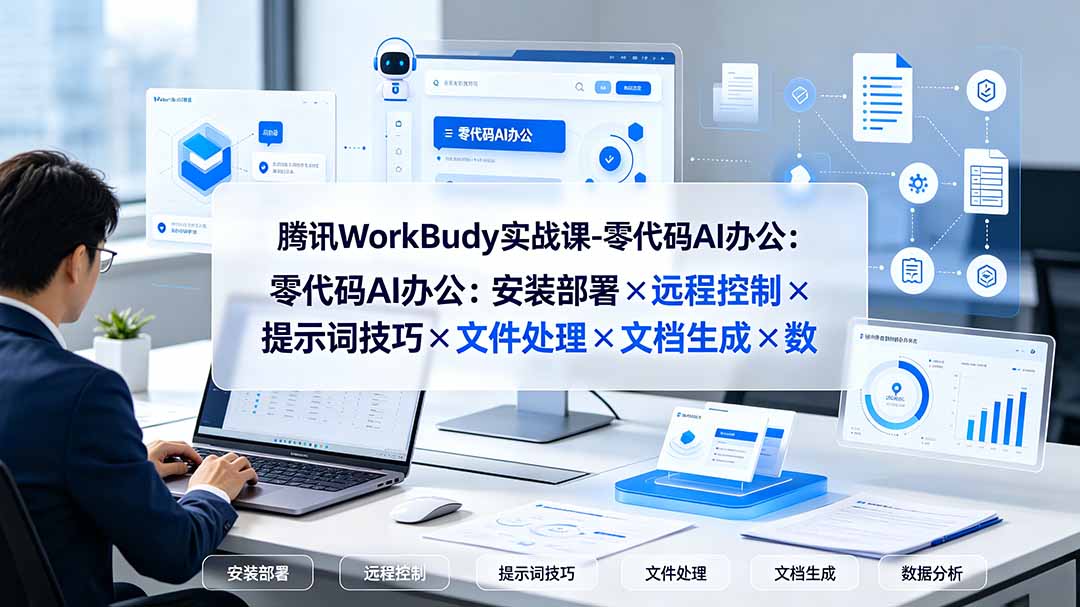 （19325期）腾讯WorkBuddy实战课-零代码AI办公：安装部署×远程控制×提示词技巧×文件处理×文档生成×数据分析-知创网