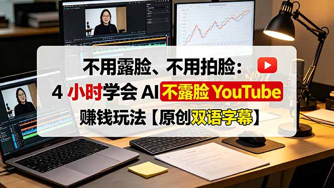 (19161期)不用露脸、不用拍脸:4 小时学会 AI 不露脸 YouTube 赚钱玩法【原创双语字幕】-知创网