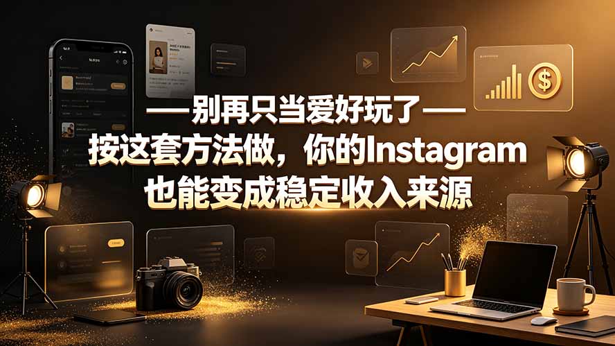 （19591期）别再只当爱好玩了——按这套方法做，你的Instagram也能变成稳定收入来源-知创网