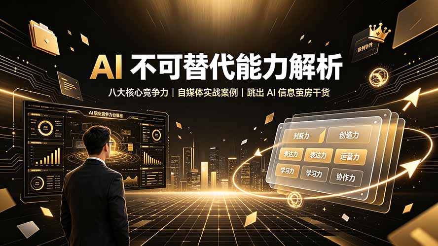 (19344期)付费文章:AI 不可替代能力解析▸八大核心竞争力|自媒体实战案例|跳出 AI 信息茧房干货-知创网