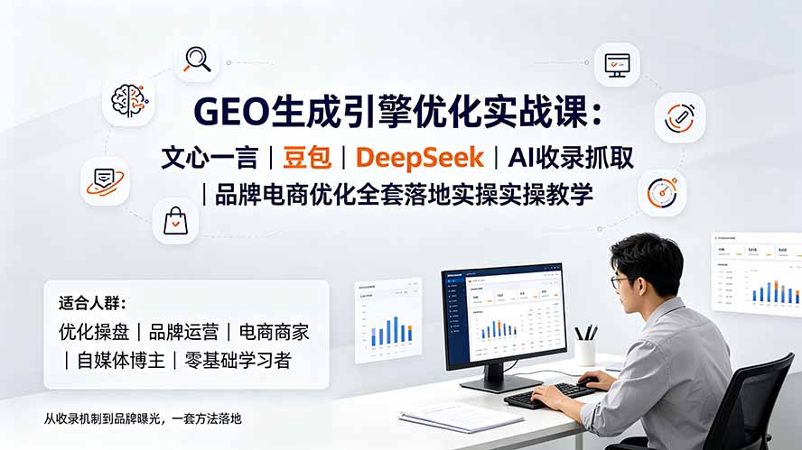 (19456期)GEO生成引擎优化实战课:文心一言|豆包|DeepSeek|AI收录抓取|品牌电商优化全套落地实操教学-知创网