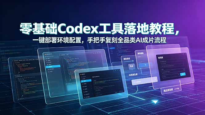 （19152期）零基础Codex工具落地教程，一键部署环境配置，手把手复刻全品类AI成片流程-知创网