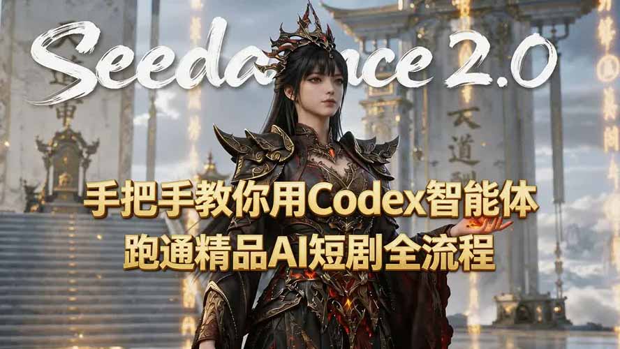 （19507期）手把手教你用Seedance2.0+Codex智能体跑通精品AI短剧全流程（附3种skill技能）-知创网