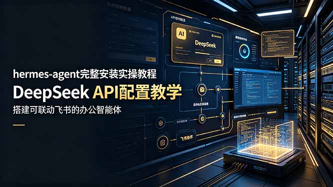 （19128期）hermes-agent完整安装实操教程，DeepSeek API配置教学，搭建可联动飞书的办公智能体-知创网