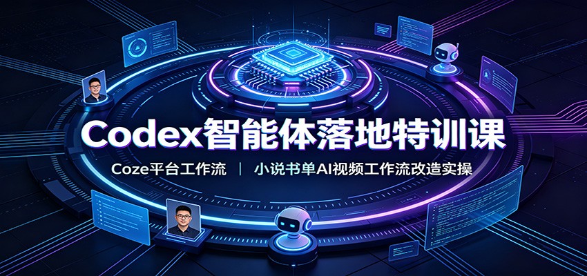 Codex智能体落地特训课：Coze平台工作流，小说书单AI视频工作流改造实操-知创网