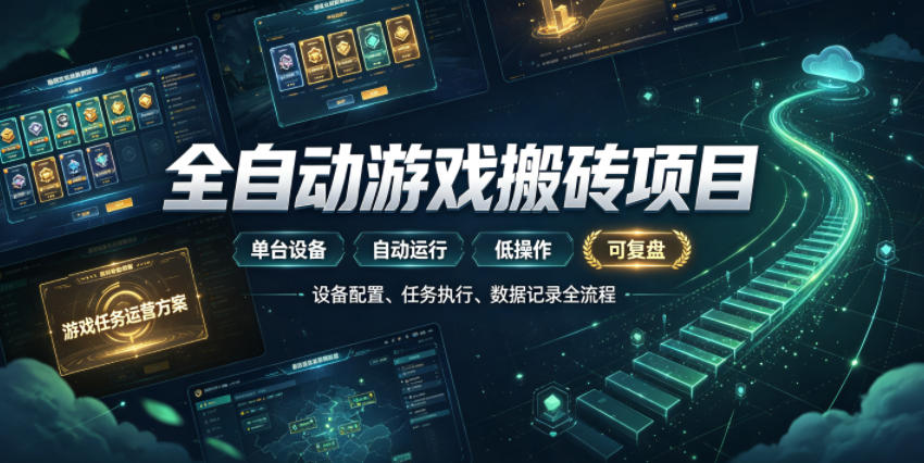 实现全自动游戏搬砖躺賺，每日稳定收益千元，近几年最稳，一台设备就能做！【揭秘】-知创网
