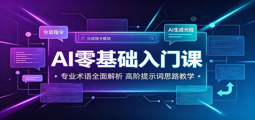 AI零基础入门课：专业术语全面解析，高阶提示词思路教学-知创网