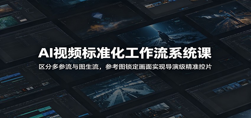 AI视频标准化工作流系统课:区分多参流与图生流,参考图锁定画面实现导演级精准控片-知创网