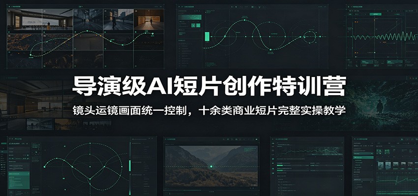 导演级AI短片创作特训营：镜头运镜画面统一控制，十余类商业短片完整实操教学（更新）-知创网