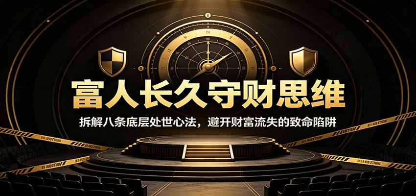 富人长久守财思维：拆解八条底层处世心法，避开财富流失的致命陷阱-知创网