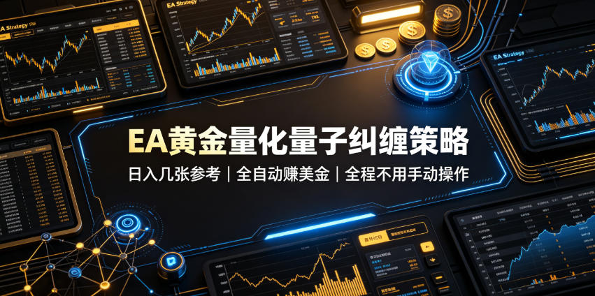 EA黄金量化量子纠缠策略，日入几张，全自动賺美金，全程不用手动操作！【揭秘】-知创网
