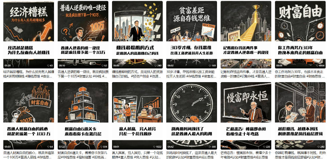 图片[2]-【AI书单】财富书籍图文解读玩法，一键直出，几十条视频，跑出1000单，全流程拆解，新手也可以上手-知创网