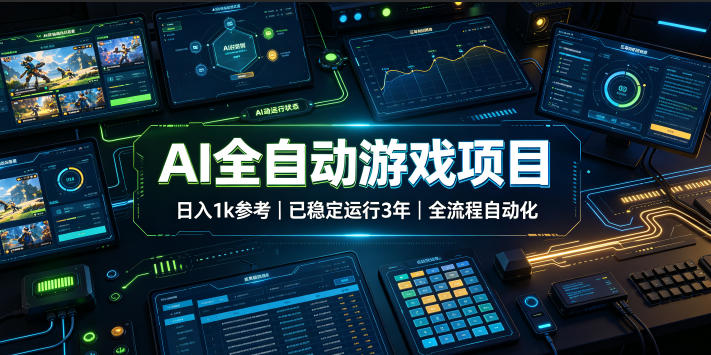 AI全自动游戏项目,日入1k,已稳定运行3年躺賺,全流程自动化!【揭秘】-知创网