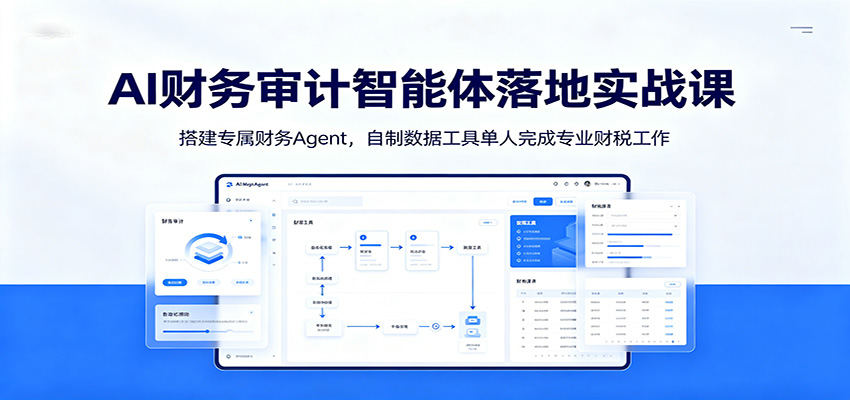 AI财务审计智能体落地实战课：搭建专属财务Agent，自制数据工具单人完成专业财税工作-知创网