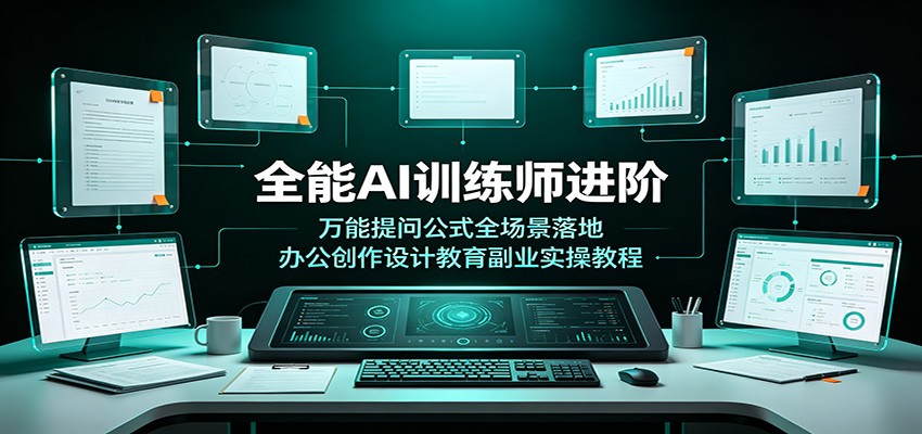 全能AI训练师进阶：万能提问公式全场景落地，办公创作设计教育副业实操教程-知创网