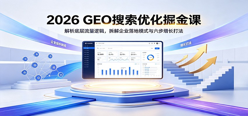 2026 GEO搜索优化掘金课：解析底层流量逻辑，拆解企业落地模式与六步增长打法-知创网