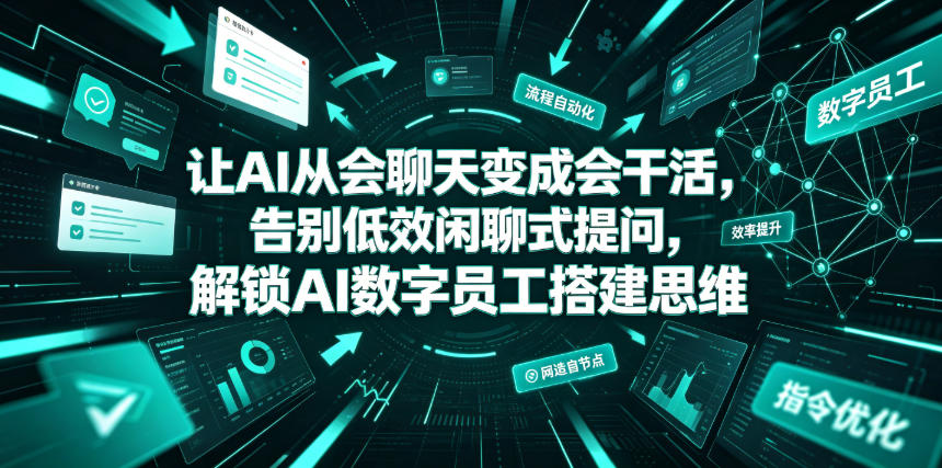 让AI从会聊天变成会干活，告别低效闲聊式提问，解锁AI数字员工搭建思维-知创网