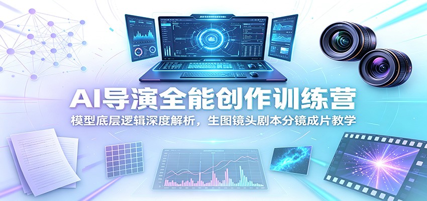 AI导演全能创作训练营：模型底层逻辑深度解析，生图镜头剧本分镜成片教学-知创网