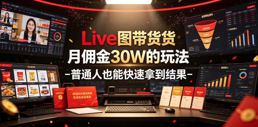 Live图带货月佣金30W的玩法-普通人也能快速拿到结果-知创网