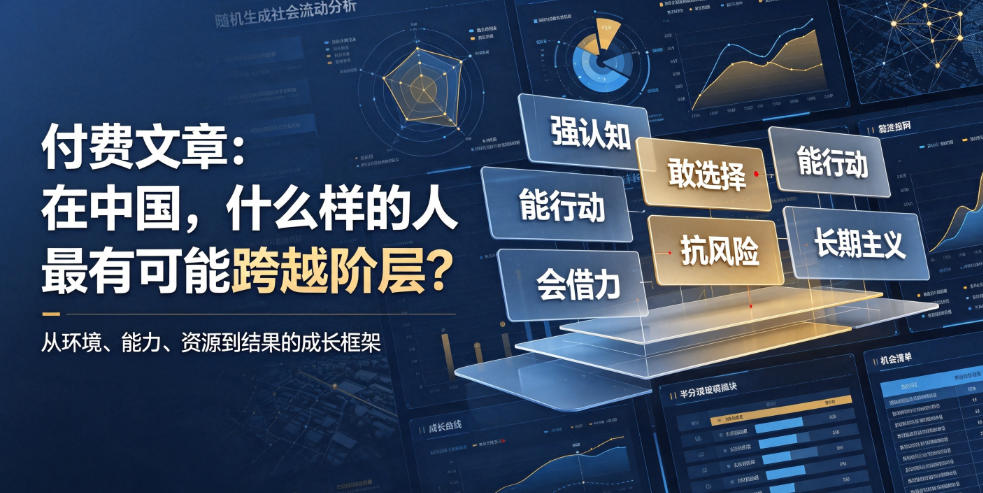 付费文章：在中国，什么样的人最有可能跨越阶层？-知创网