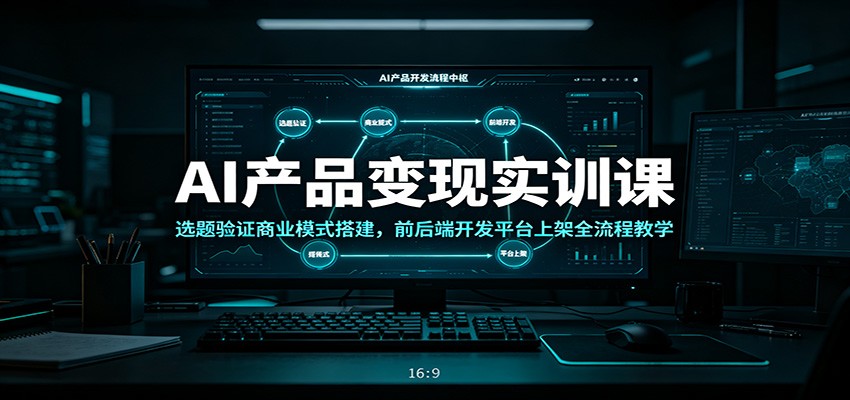 AI产品变现实训课：选题验证商业模式搭建，前后端开发平台上架全流程教学-知创网