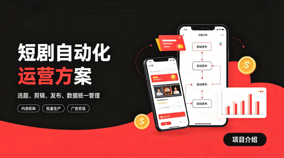 快手全自动短剧矩阵项目|自动化分发,流量持续变现【揭秘】-知创网
