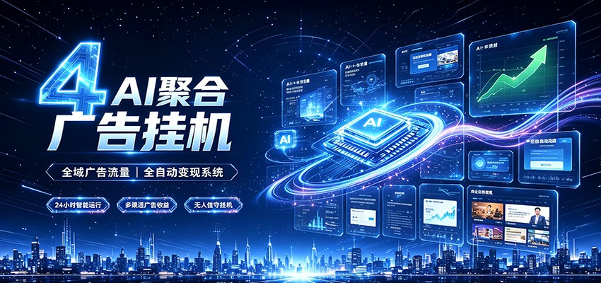 全域广告流量聚合,AI无人挂机稳赚佣金,打造长期稳定被动收入副业-知创网