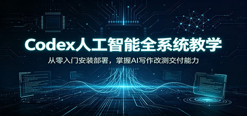 Codex人工智能全系统教学：从零入门安装部署，掌握AI写作改测交付能力-知创网