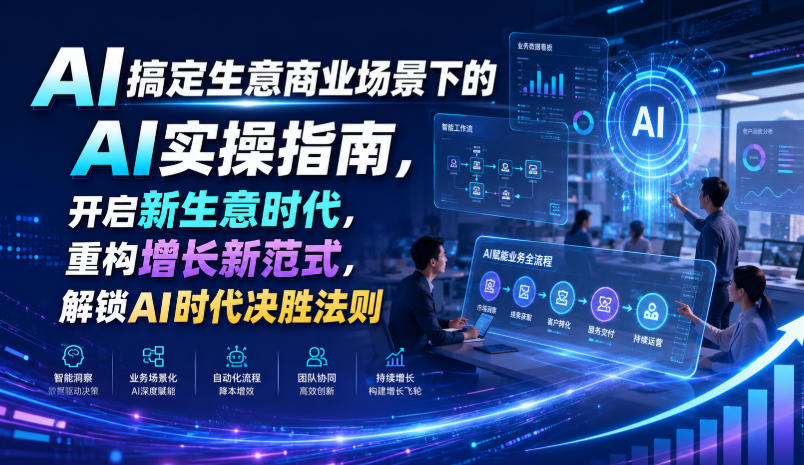 AI搞定生意商业场景下的AI实操指南，开启新生意时代，重构增长新范式，解锁AI时代决胜法则【文档】-知创网