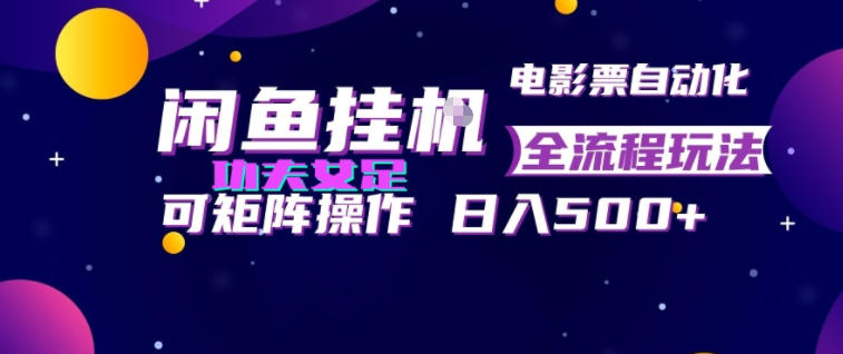 闲鱼挂G卖电影票自动全流程玩法，可矩阵操作，轻松日入500+【揭秘】-知创网