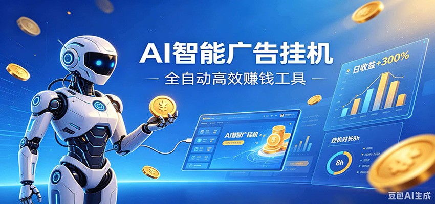 AI智能广告挂机,小白轻松上手,在家自动赚收益-知创网