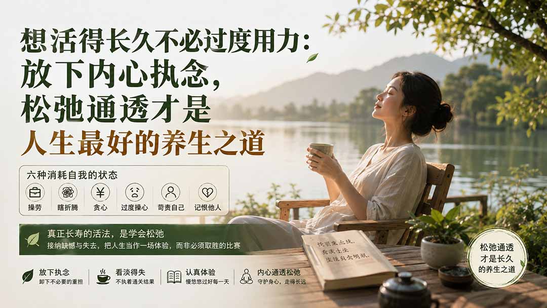 (20007期)付费文章:想活得长久不必过度用力:放下内心执念,松弛通透才是人生最好的养生之道-知创网