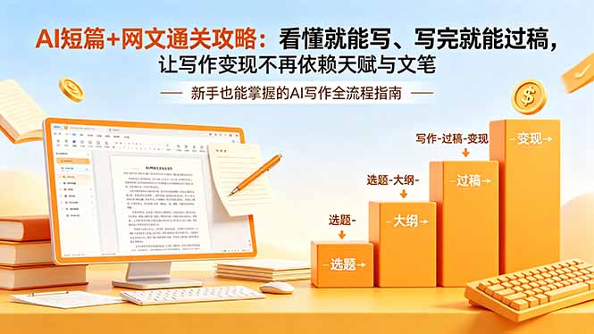 （19655期）AI短篇+网文通关攻略-更新：看懂就能写、写完就能过稿，让写作变现不再依赖天赋与文笔-知创网