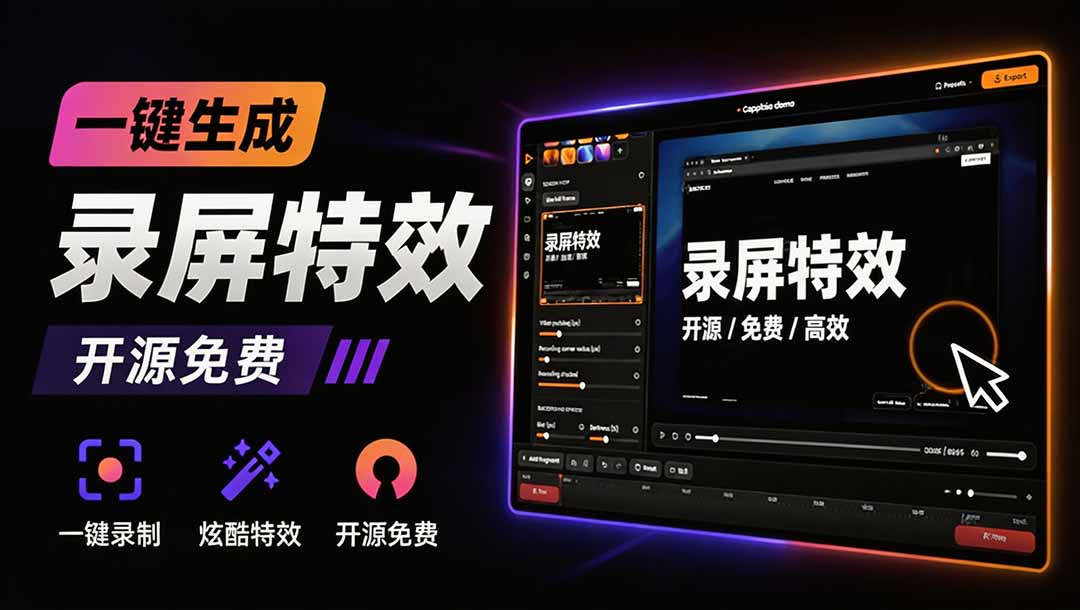 （19893期）Windows录屏神器来了！一键添加自动缩放、光标润色与画面美化效果，轻松省下笔录屏软件费用 Capptivo-知创网