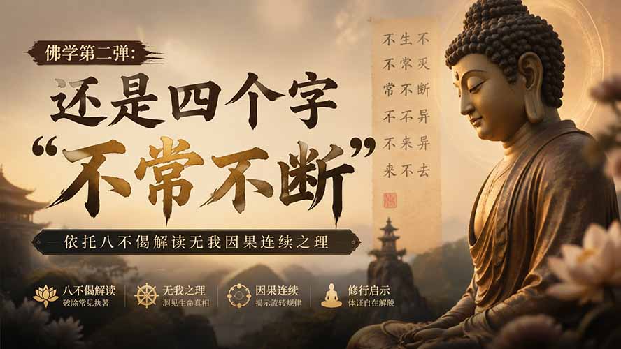 （19779期）付费文章：佛学第二弹：还是四个字“不常不断”依托八不偈解读无我因果连续之理-知创网