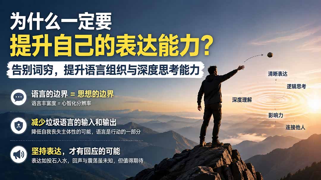 （20070期）付费文章：为什么一定要提升自己的表达能力？告别词穷，提升语言组织与深度思考能力-知创网