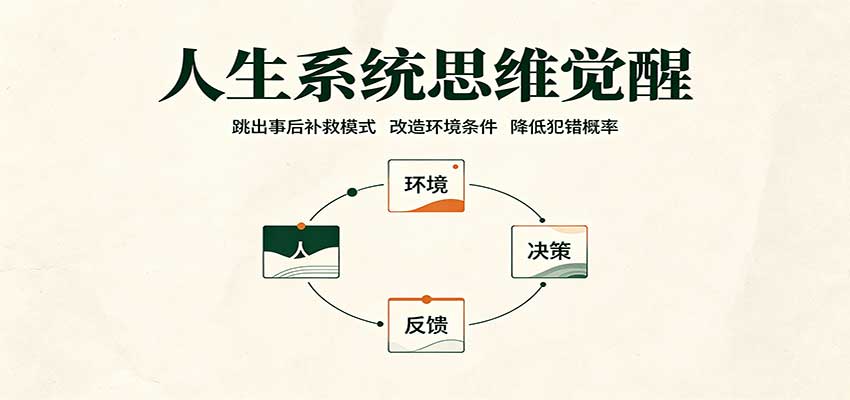人生系统思维觉醒：跳出事后补救模式，改造环境条件，降低犯错概率-知创网